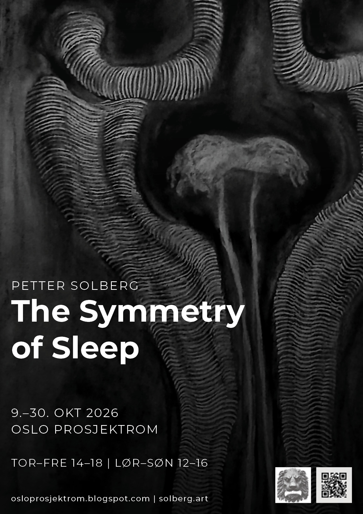 Exhibition poster for The Symmetry of Sleep